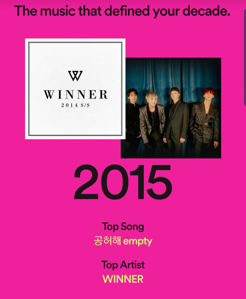 25Nebula's tweet photo. I really am #WINNER trash
Including this year, #5YearRun
#spotifywrapped https://t.co/3aadYowNIO