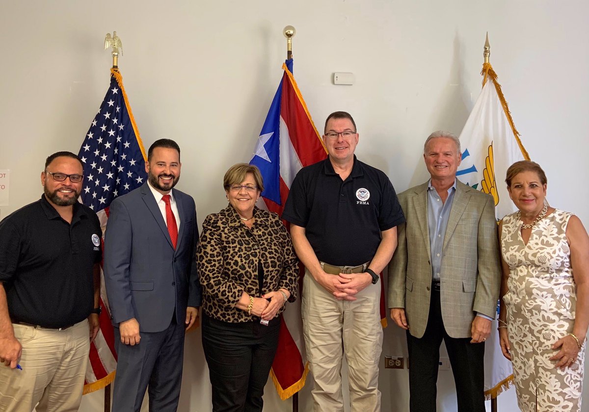 FEMA_Deanne's tweet photo. This morning I was pleased to participate in recovery meetings w/mayors in #PuertoRico. We discussed projects across the island, including efforts to build more resilient infrastructure. I’m heartened by the continued progress we’re making together for Puerto Rico’s recovery. https://t.co/kMbVqAbPp0