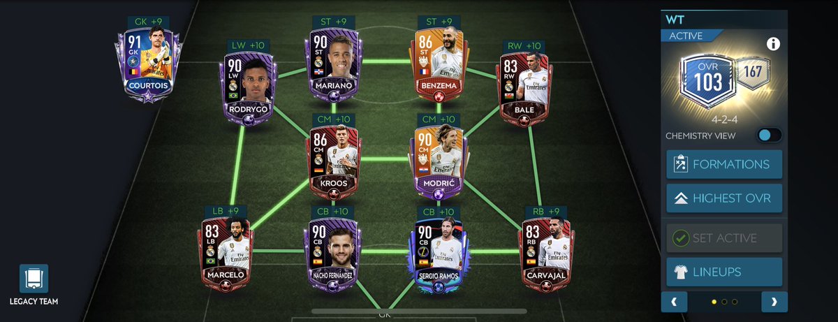 Squad update after a long long time!! This time for Zidane chapter 3. Just been to lazy to grind this season. Hoping to get back to action soon.   #fifamobile