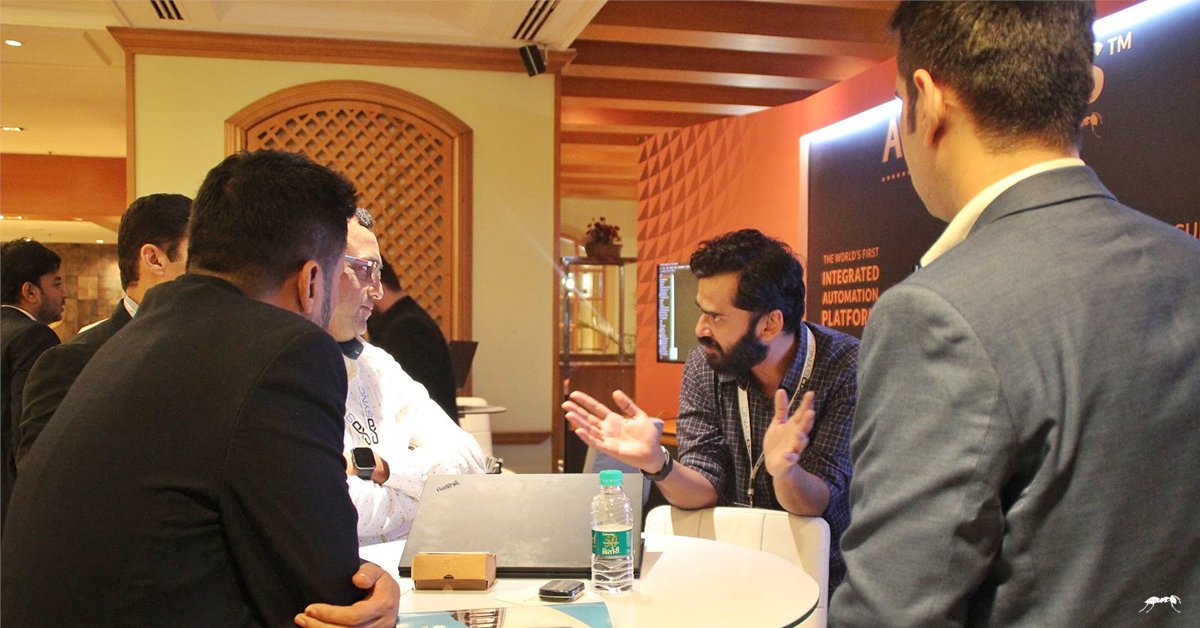 AntWorksGlobal's tweet photo. A great day of discovery and insights at #CIOSynergy Mumbai. Thank you for joining us at our #ANTsteinSQUARE demo sessions - and congratulations to our lucky draw winner of a pair of Apple Airpods Pro, Sudesh Sawant. #CIOMumbai https://t.co/9Fxfp9vUEQ