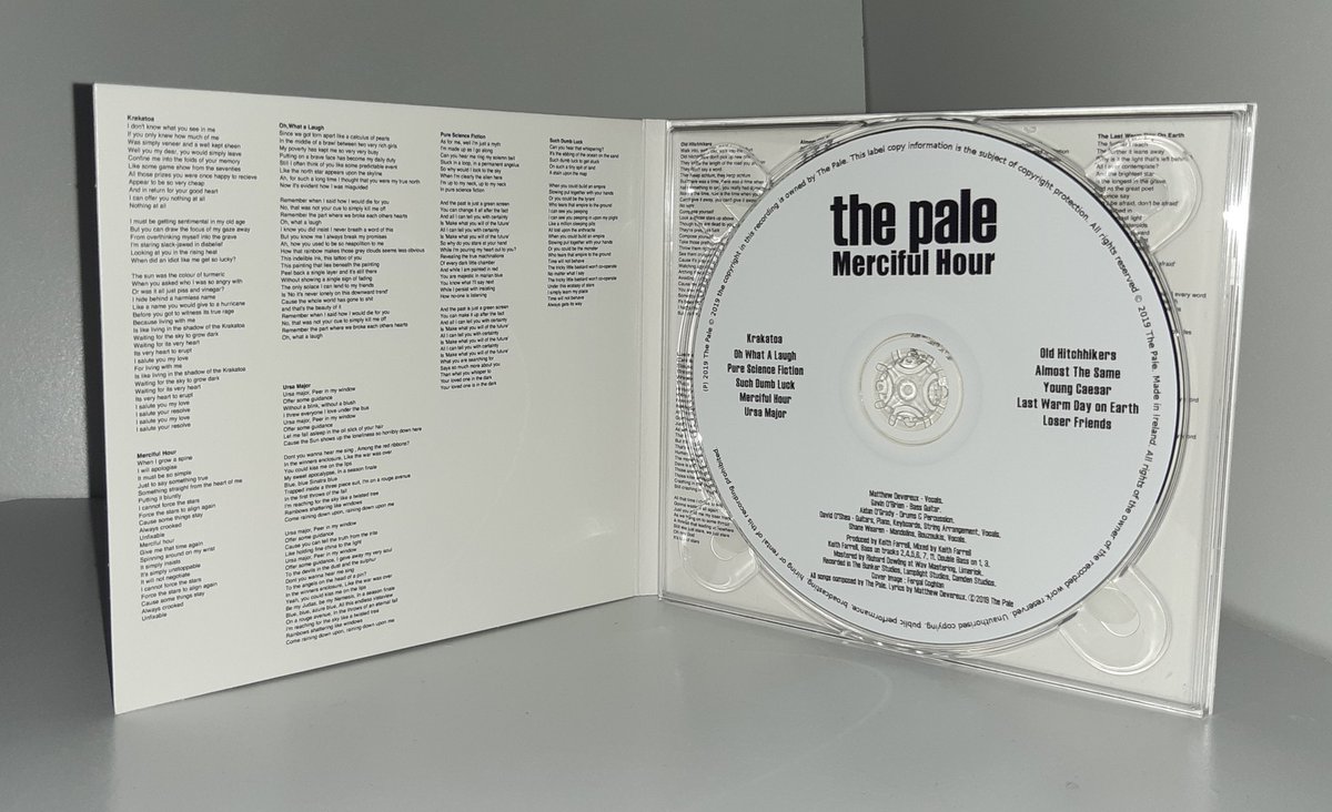 thepalemusic's tweet photo. Our latest album 'Merciful Hour' is now available on CD just in time for Christmas!  💿🎄🎁

Available to purchase here:
https://t.co/iXtY7CyOh4  

#thepale #thepalemusic #mercifulhour #mercifulhourcd #thepalecd #christmaspresents #bandcamp https://t.co/zWQsnmUUj8