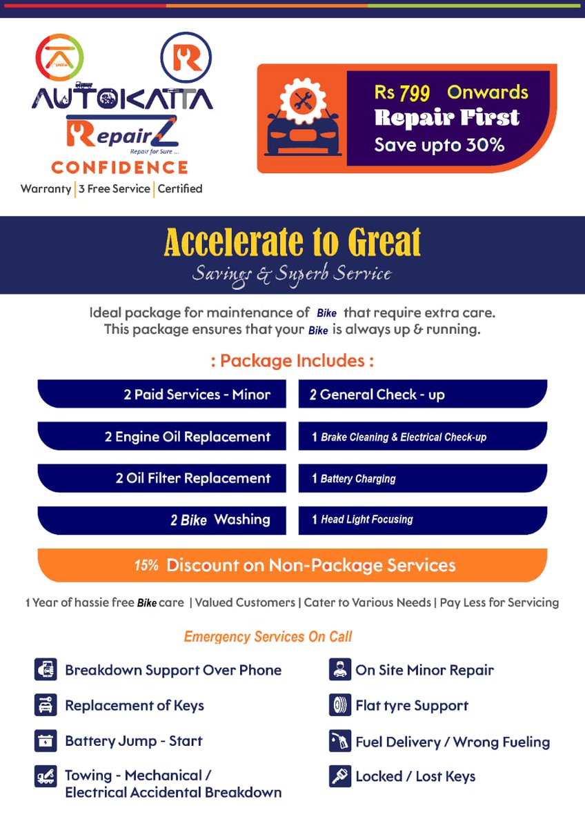 autokatta's tweet photo. Autokatta Repairz
Loyalty product.
Increase attendance at your workshop.
Improve product offering while selling used cars.
Authorised service centres 
#autokatta #service #loyalty https://t.co/WqVFjPUdsY