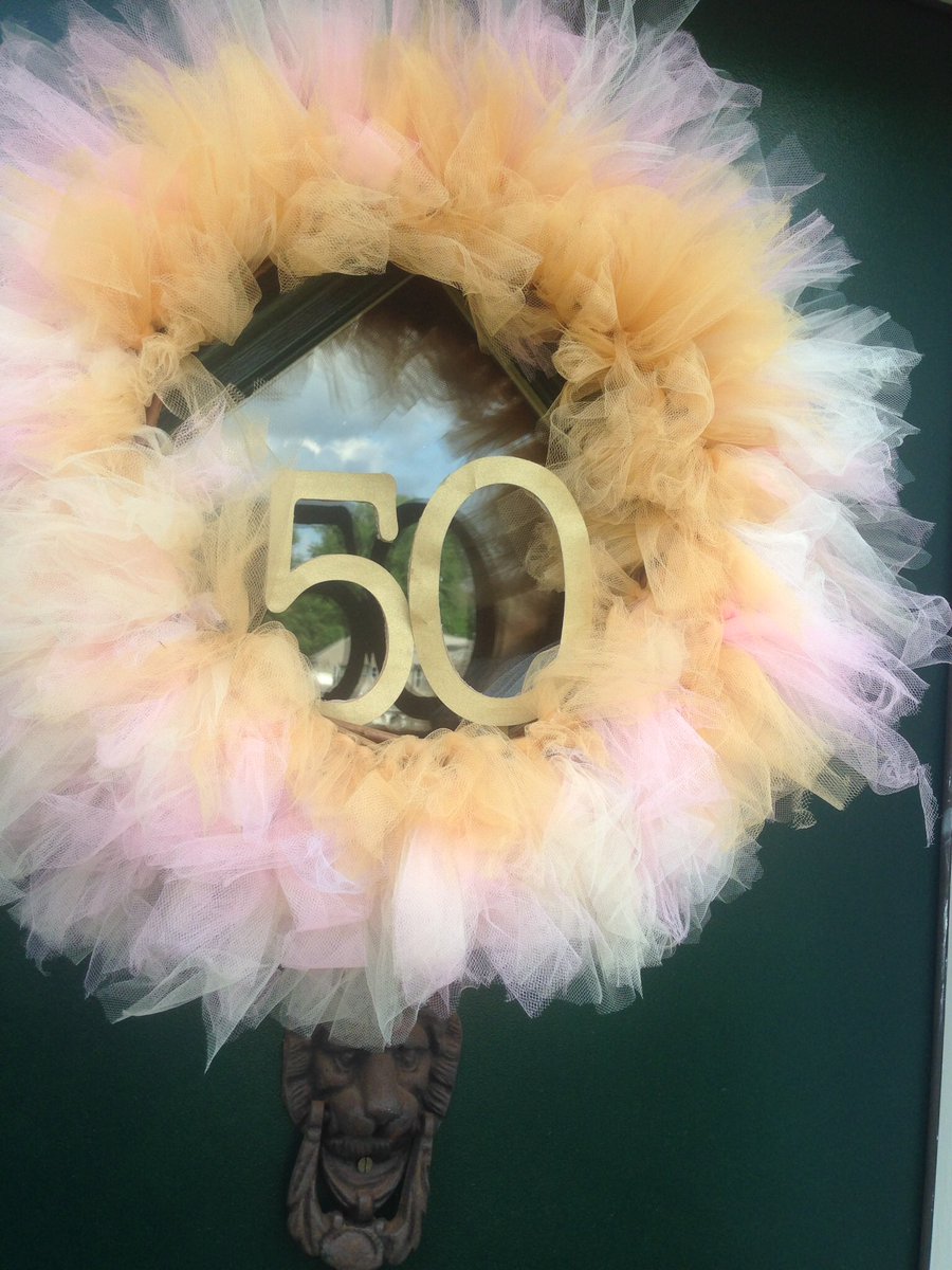 Pink and Gold Tutu Wreath The Candy Cane Lady amazon.com/dp/B015JWKAT4/… via <a href="/amazon/">Amazon</a> #thecandycanelady #HandmadeHour #AmazonPrime #amazonhandmade #handmadegifts #handmadebyme #handmade