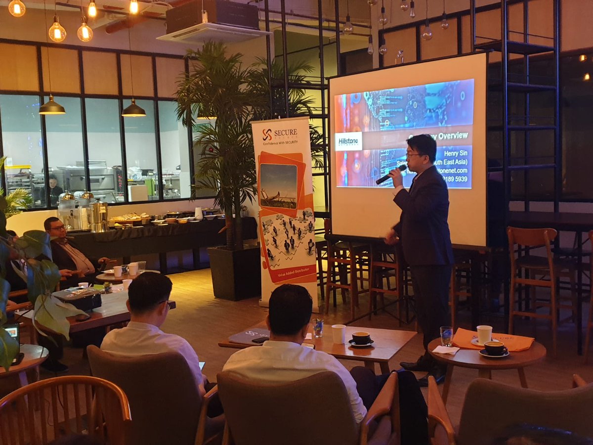 Hillstone_Net's tweet image. Hillstone Networks regional sales director Henry Sin and sales engineer Ho Yeow Sin presented Hillstone enterprise network security and risk management solutions at event Cyber Security Threat : Securing Privileged Access &amp;amp; Reducing Digital Risk. 
#securitythatworks