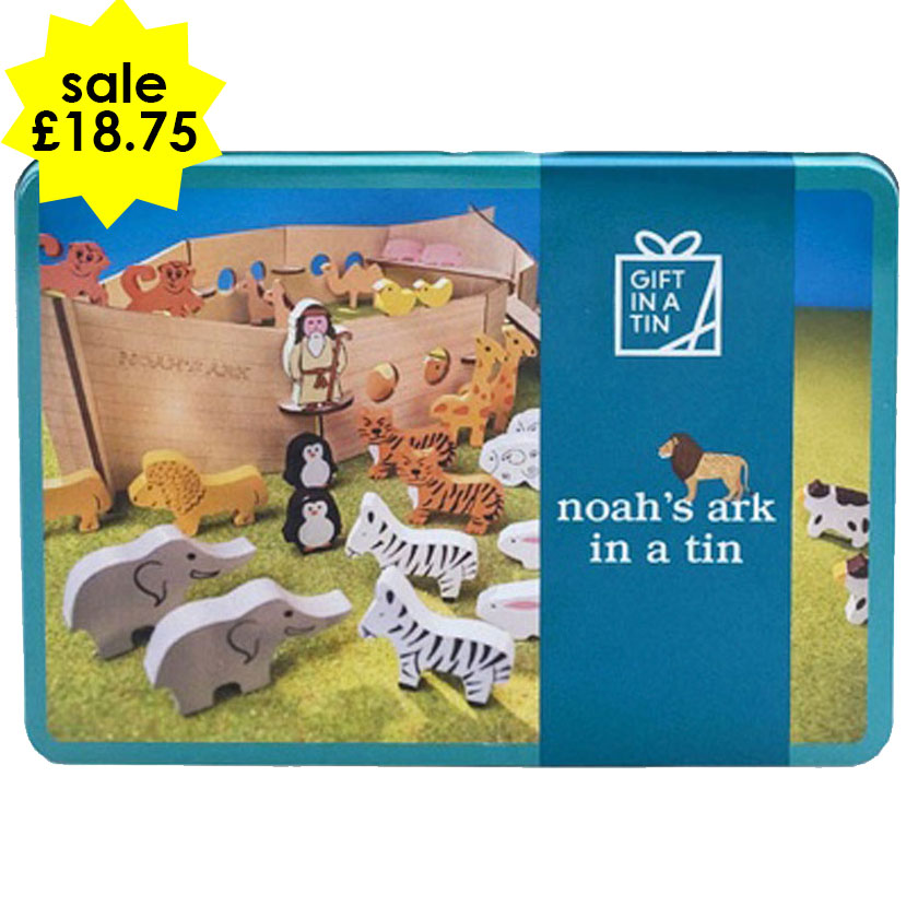 ReRoomUK's tweet photo. A beautiful gift of Noahs Ark and wooden animals in a lovely gift tin. And there's 25% off until tomorrow. #toys #gifts #sale https://t.co/aBRtUZBTJq https://t.co/YslCNDFIUL