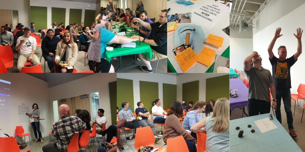 AllenComm's tweet image. Day 4 of ELW: We encourage our team to continuously develop their skills during our weekly lunch based training. Every Thursday employees have the option to grab lunch and attend a short seminar ranging from brand training to fun team building activities. #ATDEmployeeLearningWeek