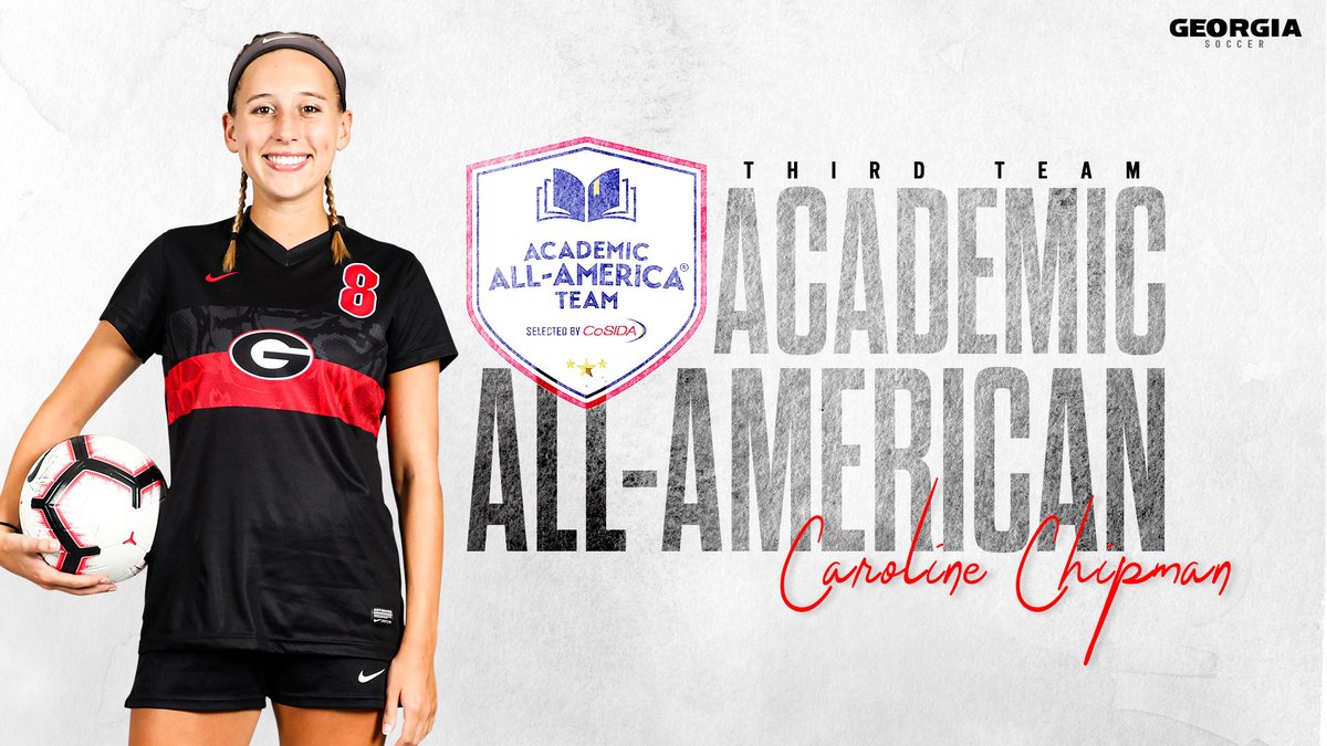 UGASoccer's tweet photo. Congratulations to Caroline Chipman for being named a @CoSIDAnews Academic All-American!

» https://t.co/LWeS9fv8tJ https://t.co/qmNgK069ag