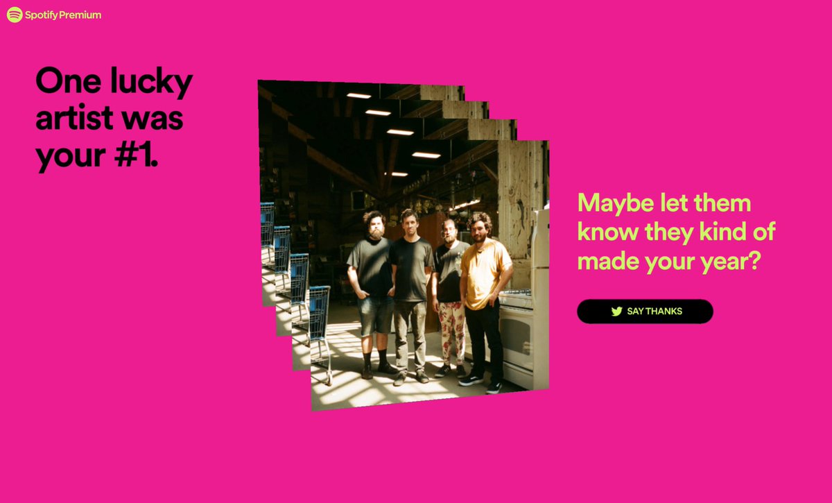 TrentFoundation's tweet photo. Fun Facts about my @Spotify 2019 results:

1.) Not only was @pilemusic #1 artist two years in a row, but yesterday I finally fit into the t-shirt I got seeing them live at @MississippiStud this year. The challenge now is to find wall space to hang that clown in the bathub poster. https://t.co/l1GIGe0IN2