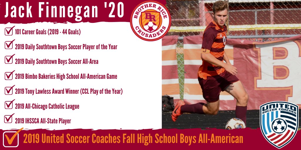 BRice_Athletics's tweet photo. Jack Finnegan's outstanding senior season has been capped off with being named a 2019 USC All-American! Congratulations! @BRSoccerChi 
https://t.co/3tTtniYZg9
#BeExceptional https://t.co/DEZYbZPJL0