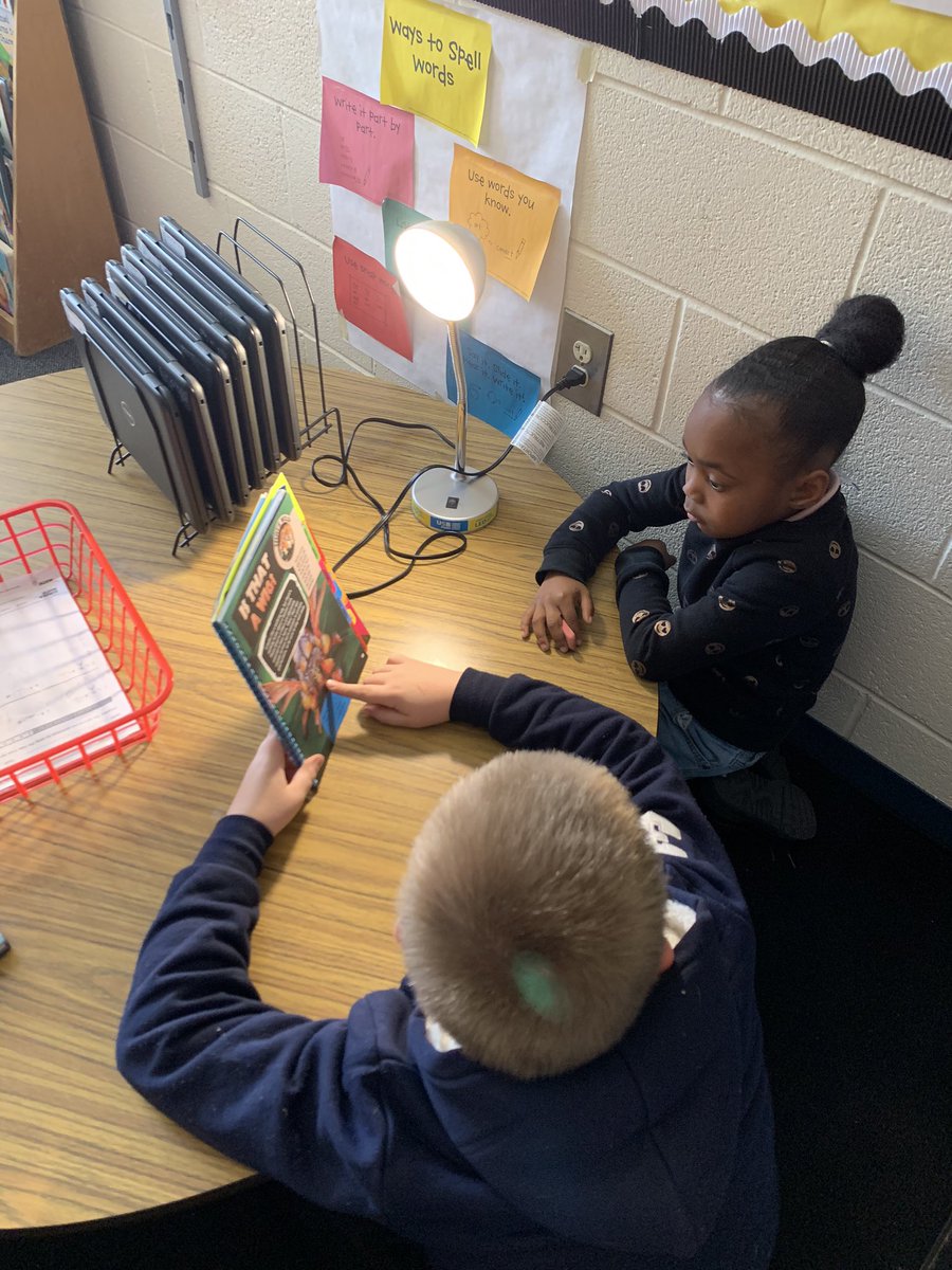 NSEhooks's tweet photo. My 3rd students are having a blast with their 1st grade book buddies. @HarrisHoneybees @NSECrickets https://t.co/jFltgBVTgP