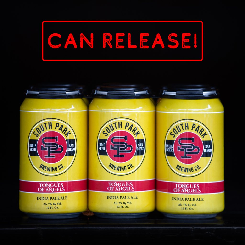 We are releasing cans of our SD IPA “Tongues of Angels.” Our brew crew will be at the pub for the release from 5-7pm this Friday, the 6th! Join us and help us celebrate our first can release! Six pack’s for $12 while supplies last. Cheers!