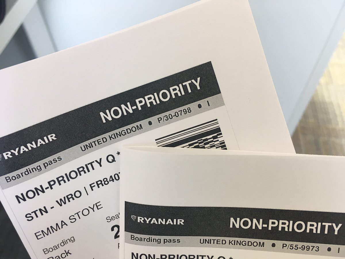 emmastoye's tweet photo. Oooh Ryanair, you do know how to make us feel special 🤩 #nonpriority https://t.co/5pqjTfKEsN