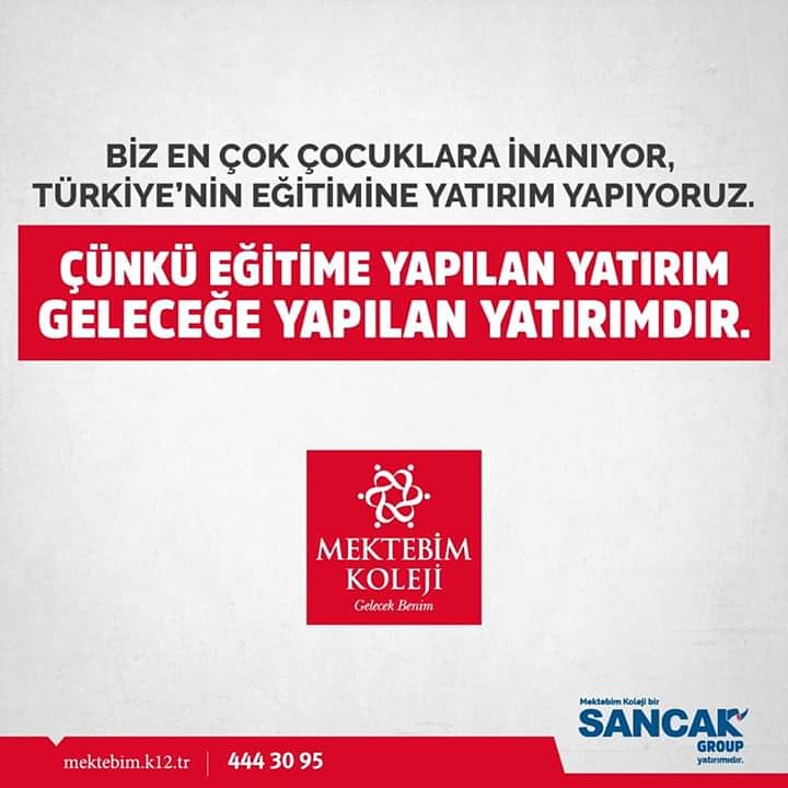 Eğitime yapılan yatırım geleceğe yapılan yatırımdır.
@Mektebim_
#Mektebim
#GelecekBenim