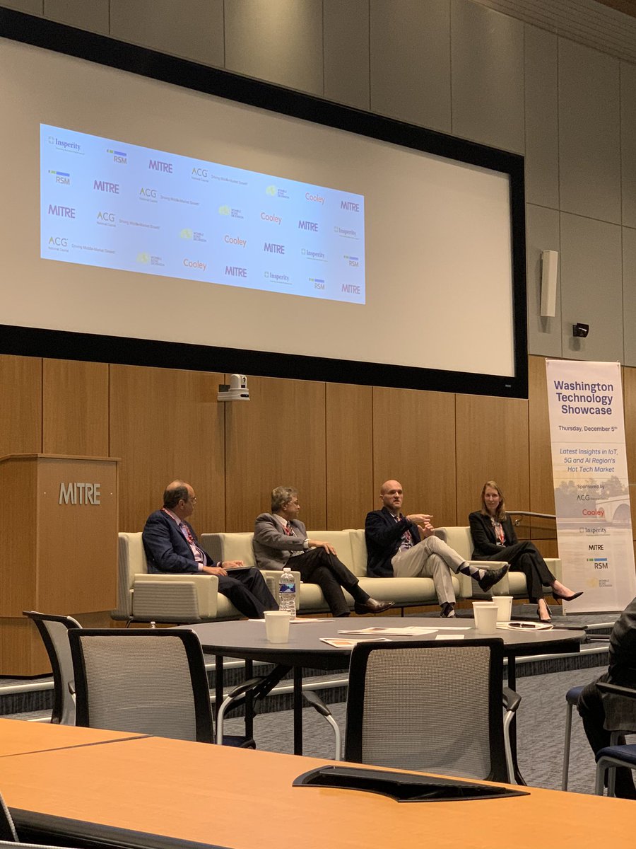 DCDealLawyer's tweet photo. Great to help show off the latest #5G #AI and #IoT technology this morning at @ACGNATLCAPITAL Washington Tech Showcase!! #wts19 Thanks to @MITREcorp for hosting! Great visibility for lots of @CooleyLLP companies! https://t.co/HAzC2hR5xs