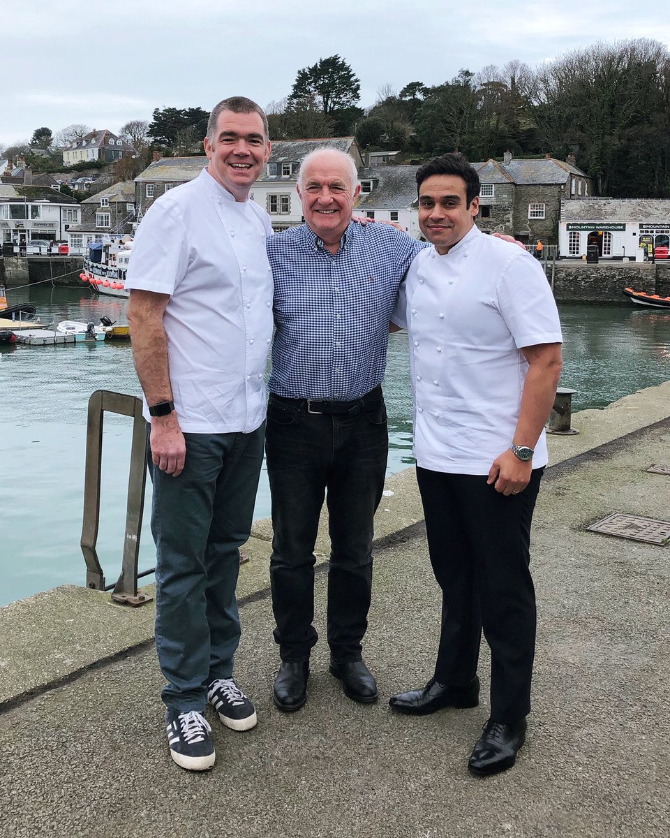 PadstowXmas's tweet image. The dream team! Huge thanks to our local superstar chefs Nathan Outlaw, Rick Stein and Paul Ainsworth for their invaluable support and help with the festival. We really couldn’t do it without them!