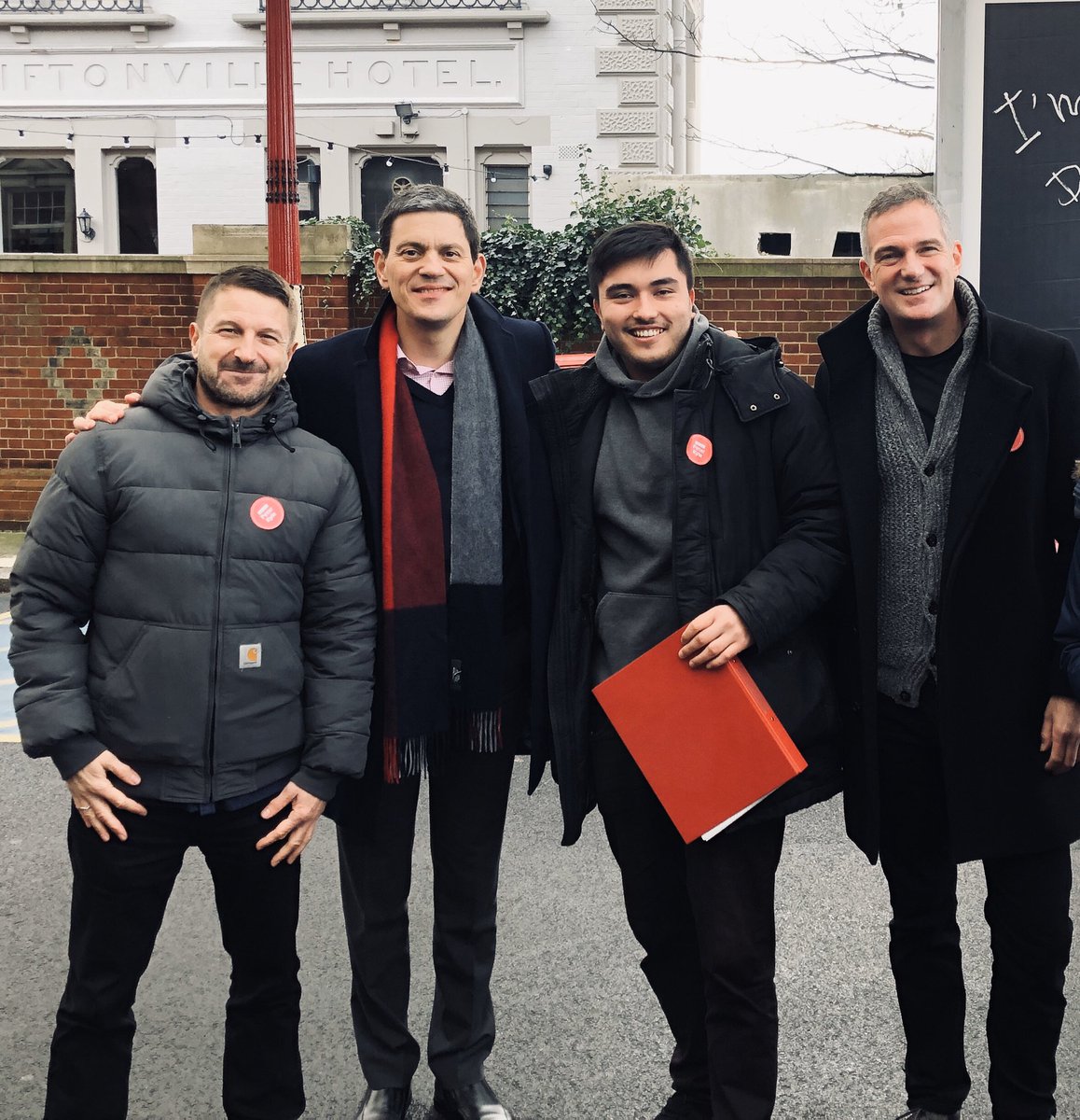 What a day in #Hove Huge crowd out door knocking for <a href="/peterkyle/">Peter Kyle</a> including <a href="/DMiliband/">David Miliband</a>  #GeneralElection2019