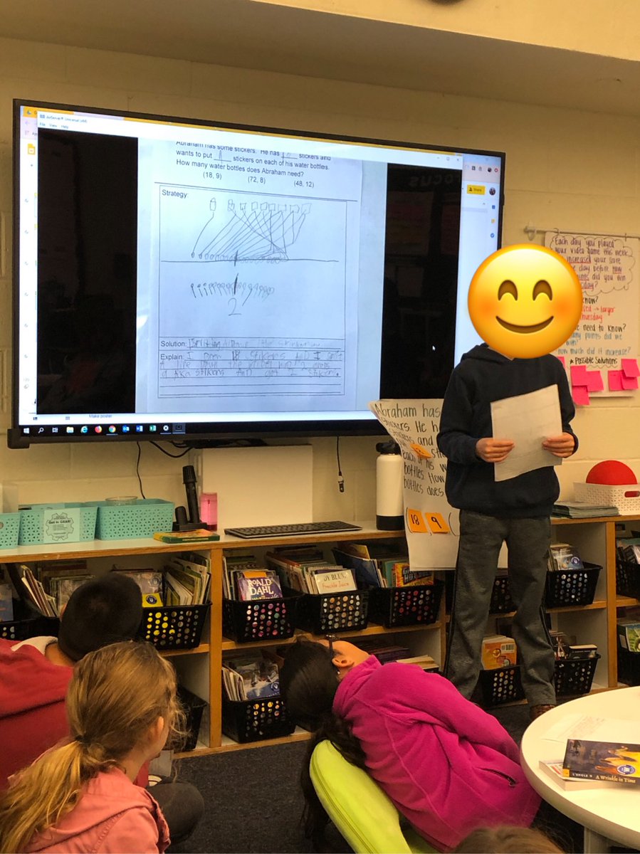 When Ss are encouraged to self-select their entry point into math problem solving, everyone is successful!  Differentiation, critical thinking, and confidence building in math, are essential.  Model, solve, explain, and justify, all present here. #CGI @meganlfranke <a href="/megan_larkins/">Megan</a>