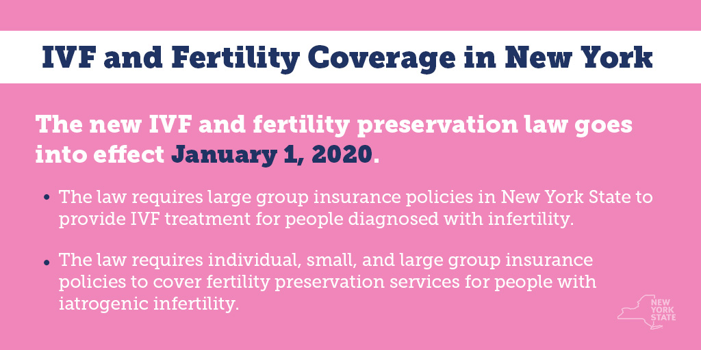 Andrew Cuomo On Twitter This Law Means That Large Group Insurance Policies 100 Employees Or More Must Cover Ivf Including Related Prescription Drugs And Treatments For People Diagnosed With Infertility Learn More