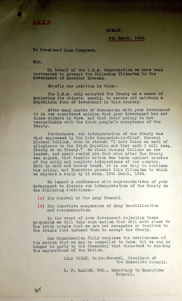 The Military Archives Tonight We Launch The Papers Of The Army Inquiry Committee 1924 Convened On The Direction Of The President Of Dail Eireann To Investigate The Circumstances Leading To