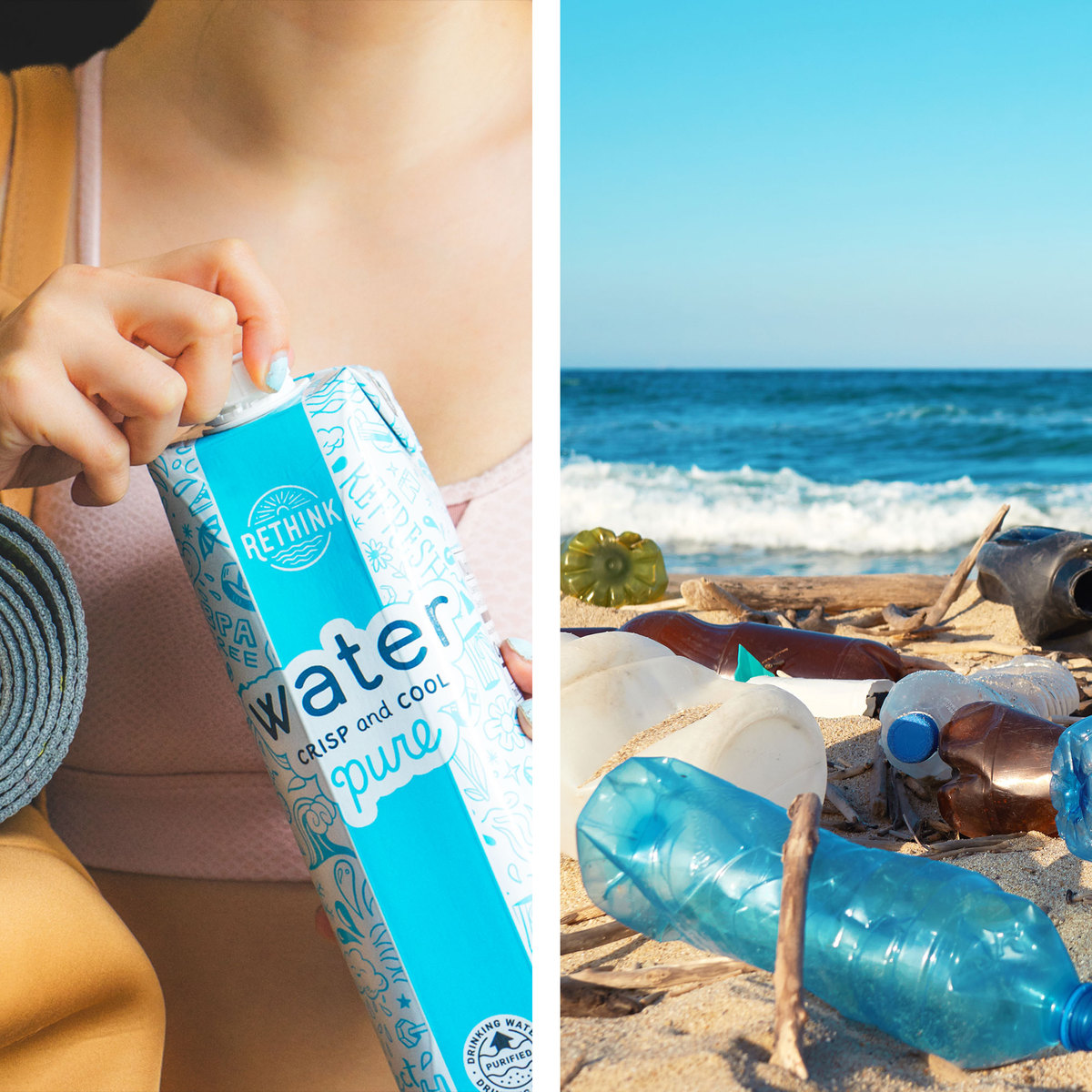rethinkbrands's tweet photo. You always have choices...it's time we RETHINK some of them. 40 billion tons of plastic ends up in oceans and landfills every year. Help protect our natural playgrounds by introducing better options. #DrinkRethink #LiveUnbottled https://t.co/Kp7LCilfd6