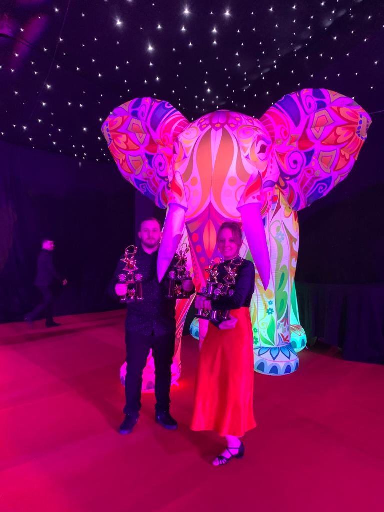 BrightGen's tweet photo. After 6 weeks of lessons #PartnerStrictly took place last night and @Burakiosaurus of #TeamBrightGen came back to the office with two trophies!
With his dance partner Jackie from @getconga they were Runners Up & also won The People's choice award!
Congratulations to both! https://t.co/gy6KdAHj3Q