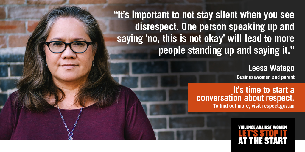 33CreativeAus's tweet photo. Staying silent or making excuses for disrespectful behaviour tells our younger mob that disrespect is okay. You can help #stopitatthestart. 

Learn more at https://t.co/DxAKAVs2Df

#respectstartswithus https://t.co/UgOXKIXAv0
