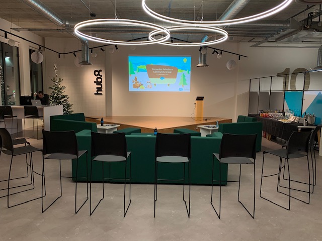 We're ready for this evening's Cotswolds Salesforce Community Group! @Hub8andco looking great 👍 Ready to raise some money for the @TheNationalStar @familyspace @CheltOpenDoor 🎄 #trailblazercommunity #salesforceohana #christmas