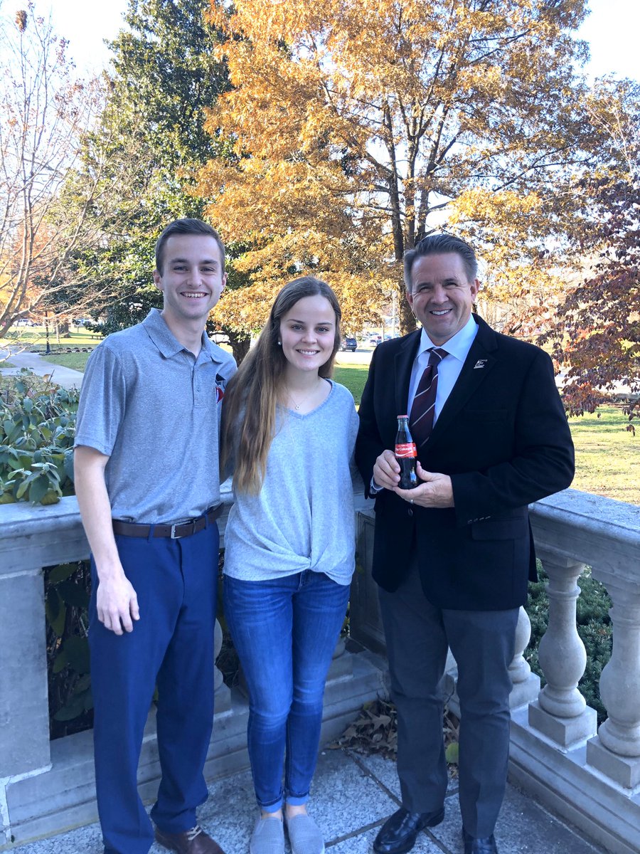 michaeltbenson's tweet photo. Passing of the torch today to our new #EKU @CocaCola Campus Ambassador and finalizing our partnership with Baoding University. @EKUdining @EKUVPFA @EKUCOE @EKUalums @EKUHousing https://t.co/Gsi6071VfX