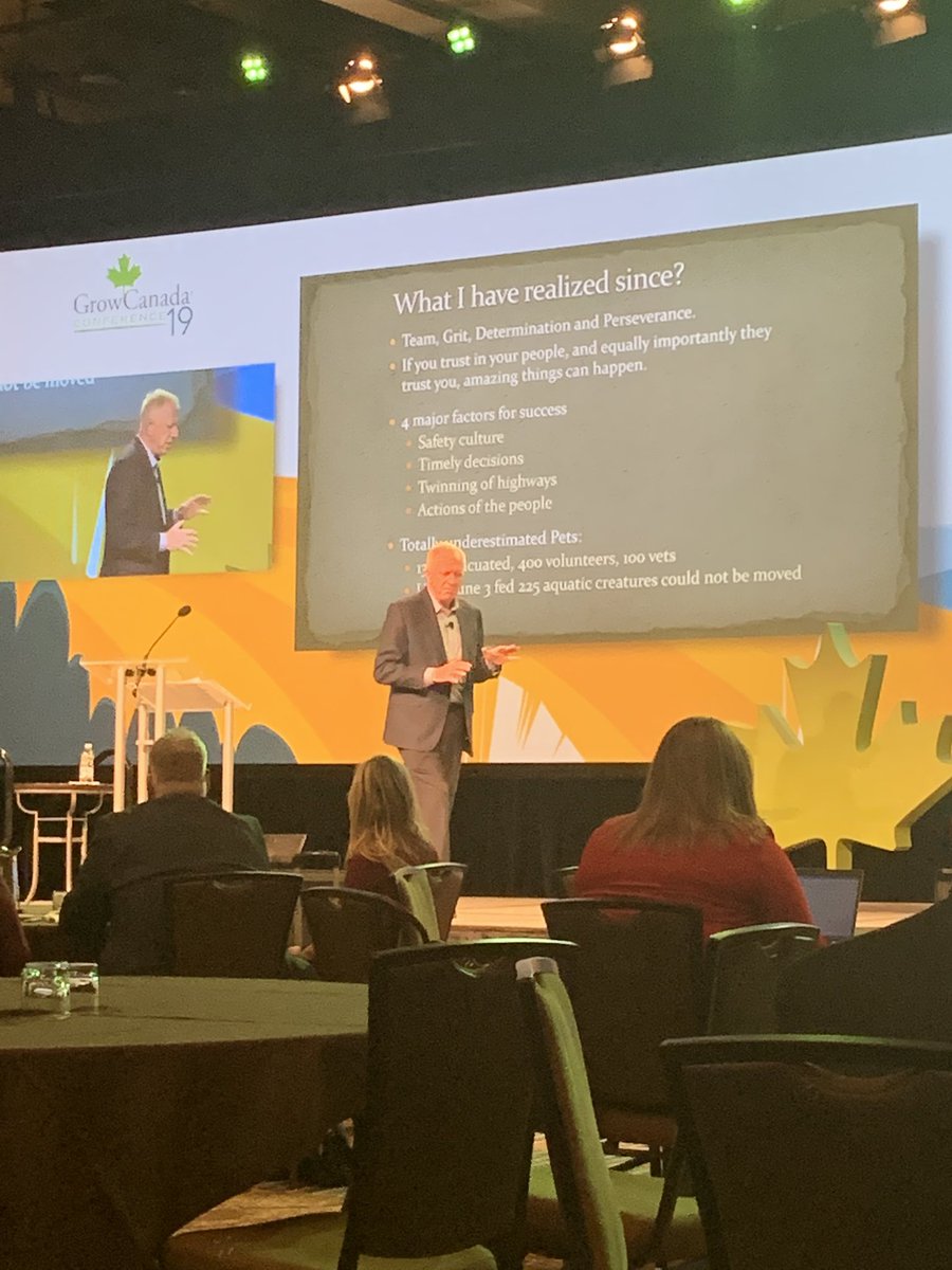 Former fire chief of #FortMac, Darby Allen, pulling on heart strings speaking of the devastating fire in 2016. Surviving the worst day of your life (and coming out stronger). This is a story of Canadian hero’s, perseverance and grit. #GrowCanada19 #AlbertaStrong