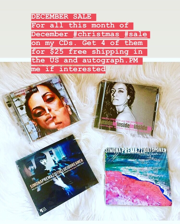 DECEMBER SALE 4 CDs for $25 free shipping in the US and autograph upon request. PM me if interested.