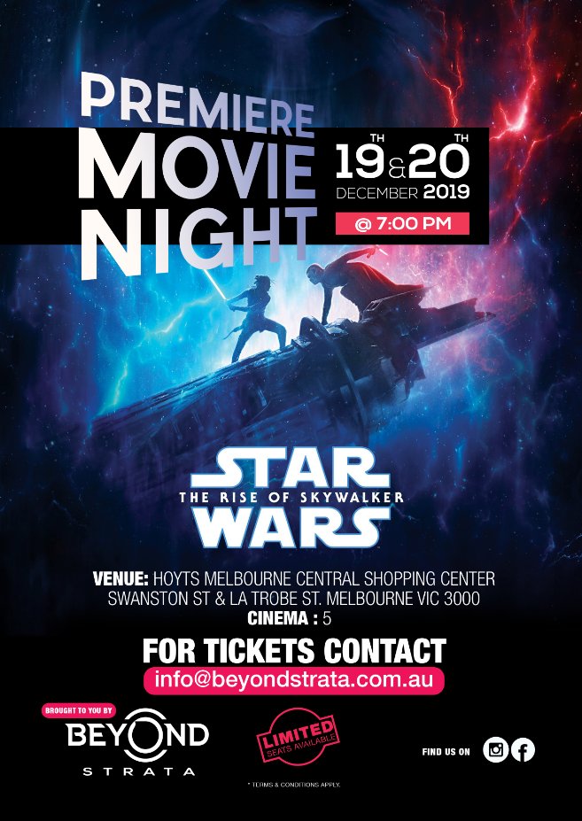 BeyondStrata's tweet photo. Owners Corporation Event Night [FREE]
Date: 20th December 2019
Time: 6.00pm
Venue: Hoyts, Melbourne Central
https://t.co/5hXWoA5xHS https://t.co/kf5OBS1g4y