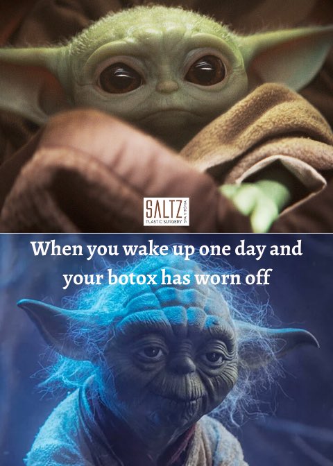 SaltzMD's tweet photo. When you wake up one day and your Botox has worn off.... #babyyoda https://t.co/NNbmgbNYuq