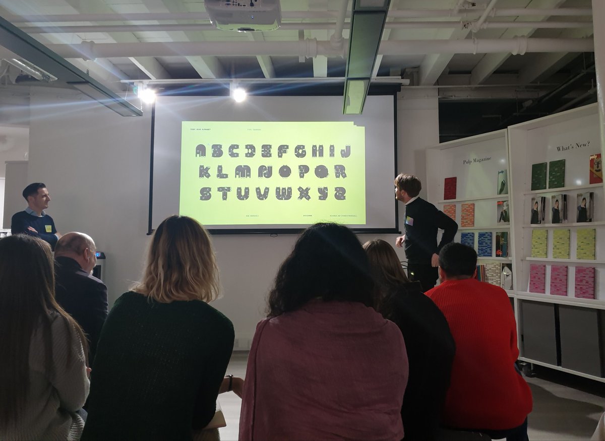 ilona_bxl's tweet photo. Was at my first #TypeThursdayLON tonight @FedrigoniUK where even seats have print sizes, discovered the quirky Teddy Bear Alphabet and could not resist getting the amazing Im-pressed publication. https://t.co/Rk1bAEPbWW