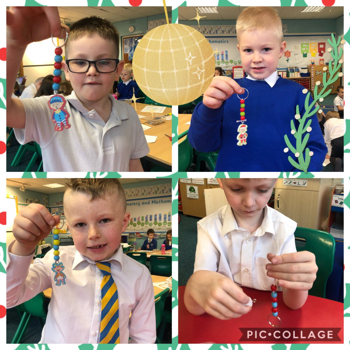 SmosP4's tweet photo. Concentration and skill involved in making Christmas Bracelets and Keyrings to sell at the Fayre. We hope you can come along to support us 🎄 🎅 #shapeandpattern #fingergym @SMOSPrimary https://t.co/VMuB0vD5mH