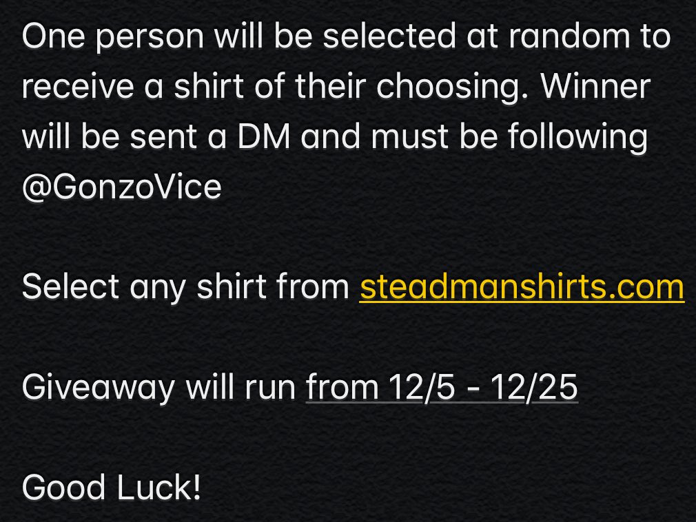 GonzoVice's tweet image. Interested in a Ralph Steadman art t-shirt? I’d like to give you one.

Retweet this post to be automatically entered for your chance to win.