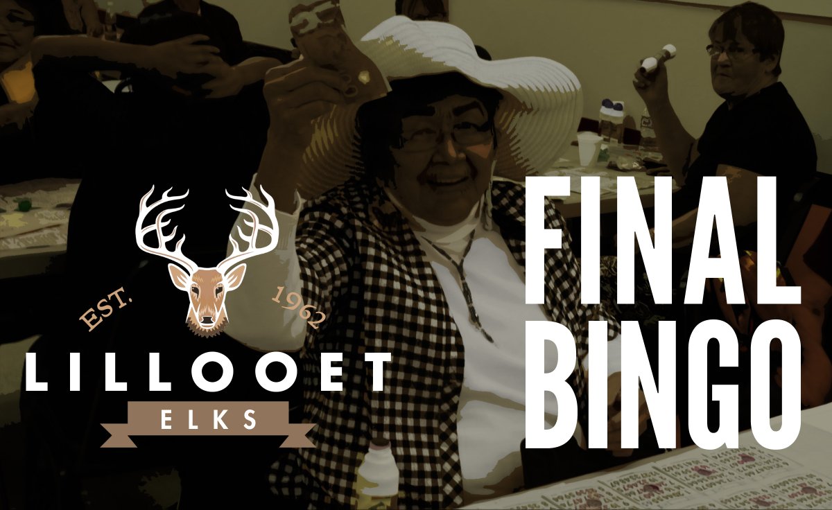 December 10th &amp; 17th, the #Lillooet #Elks present FINAL BINGO! Huge #prizes will be given out! Win $500 every game, and $1000 on the first and last games! The 55 inch smart TV must go also… 

Don't miss out! Visit our #Bingo page for more details… 

lillooetelks.ca/bingo/