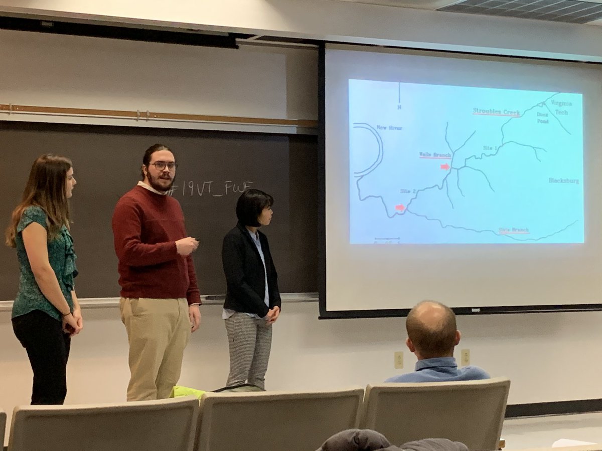 MasseyHerbarium's tweet photo. Congrats to @algaesus and his group on a great presentation in the Freshwater Ecology Symposium! You’re making us and the #VTStreamTeam proud! #19VT_FWE https://t.co/nQa9kPir4m
