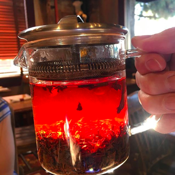 BlackCowCafe's tweet photo. This weather calls for a hot steaming cup of tea! Delicious loose tea available from our cafe everyday. Couple a cup of tea with one our our desserts for a delicious combination. Stay dry!

#blackcowcafe #tea #coffee #cafe #montrose #rain #weather #foodie #food yummy #yum #hot https://t.co/v8BLnbDY6w
