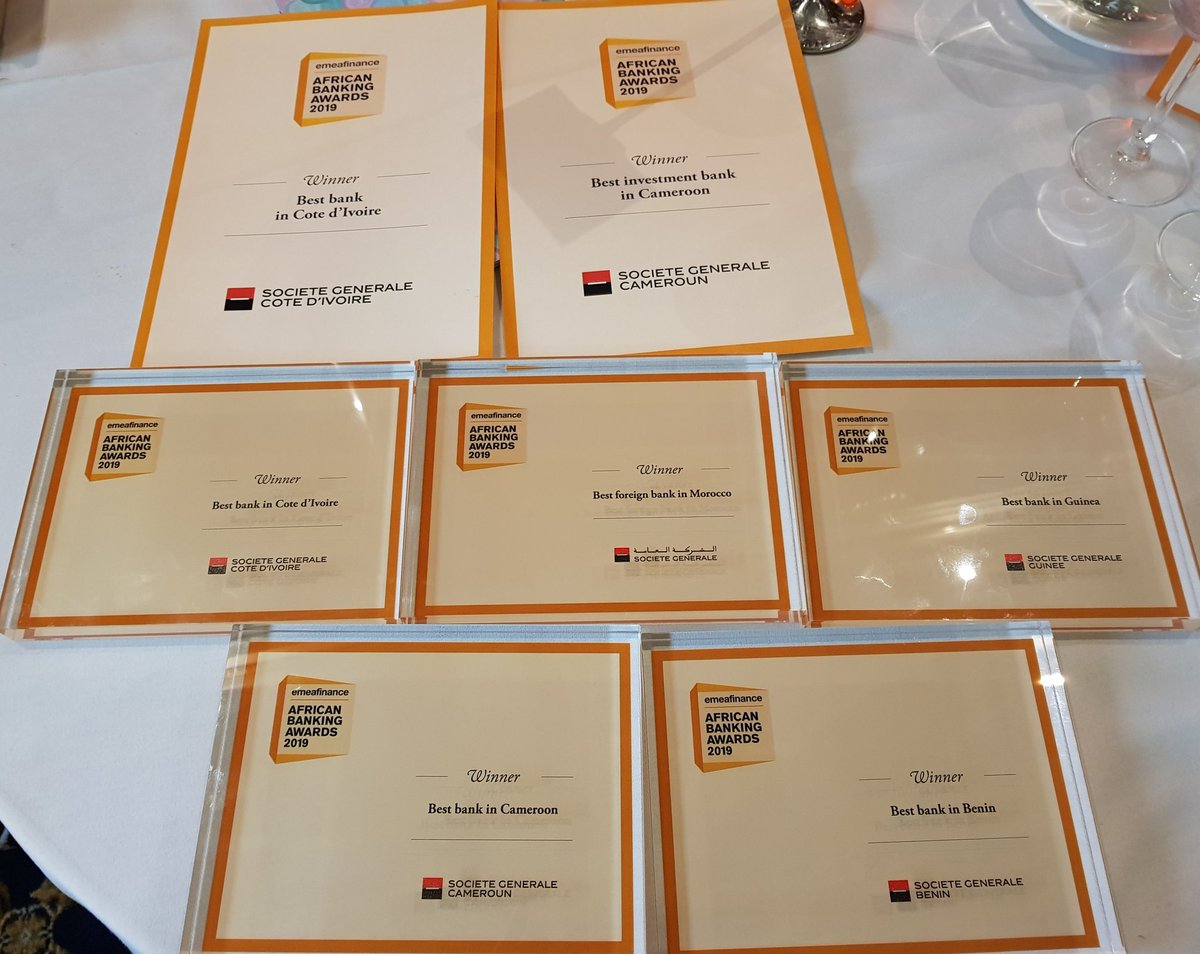 haouch_isabelle's tweet photo. A Londres pour une pluie de prix attribués lors des Africa Banking Awards aux équipes @SG_Africa : une belle illustration du dynamisme de notre groupe sur le continent africain. https://t.co/1eIXNewOSX