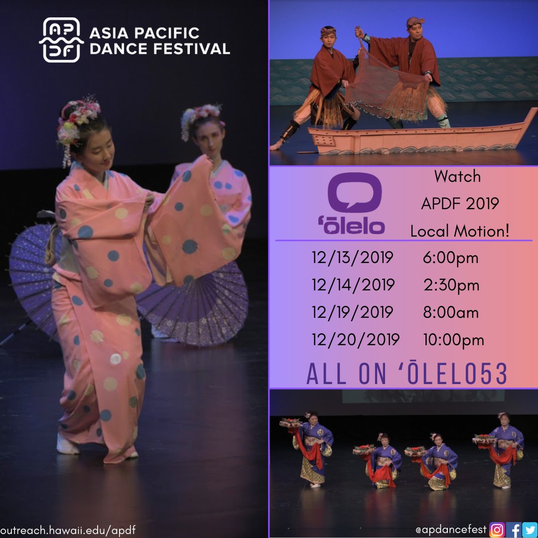 APDanceFest's tweet photo. Relive 2019 APDF by watching Local Motion! featuring Kikunobu Dance Company on ʻŌlelo 53! https://t.co/TOMvuMRXOM