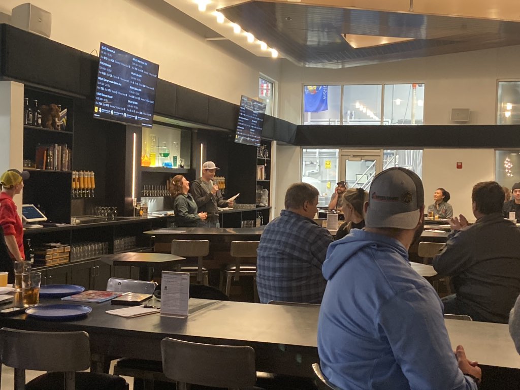 HuntMelissa's tweet photo. Delta Beer Lab presenting a check to Briarpatch, the non-profit partner of the month. #deltabeerlab #craftingbeercraftingchange https://t.co/21s1lMTMpB