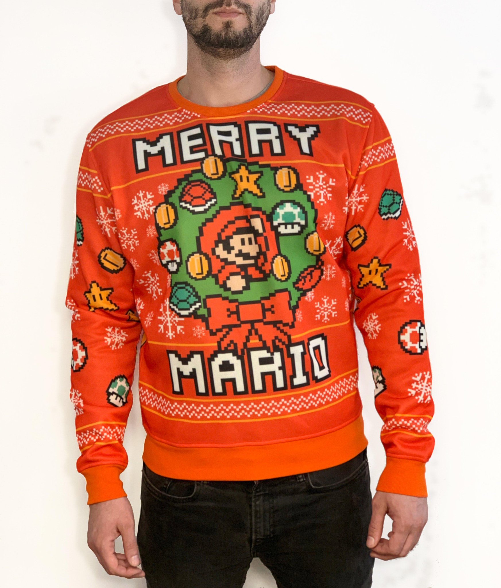 Super mario holiday sweater best sale