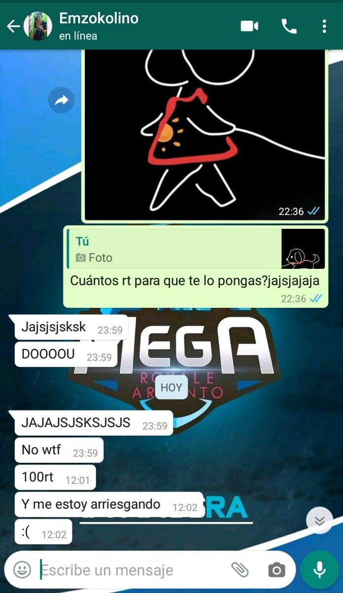 Ayudenme con 100rt para que @Enzo_17_cat se ponga esto jajsjajaja 
Dudo llegar pero lo intento(?