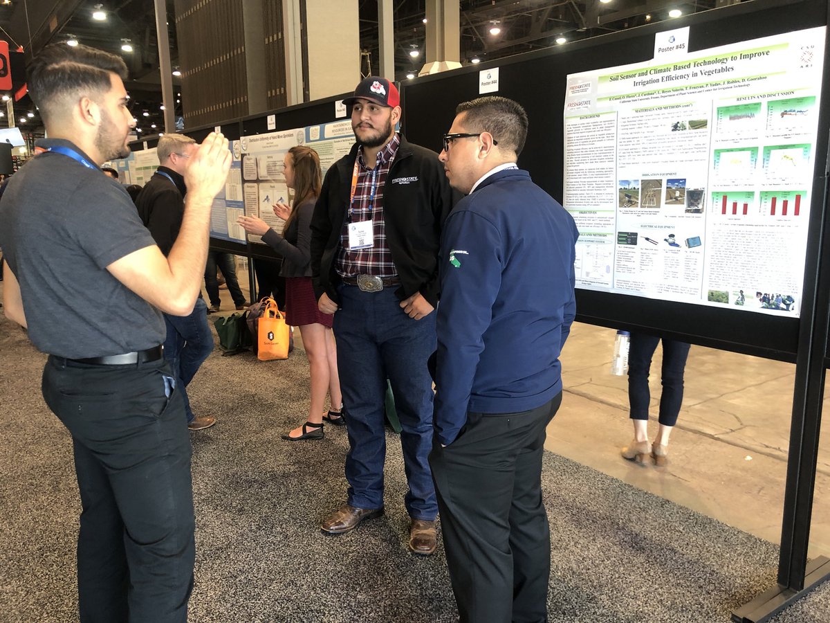 FresnoStateCIT's tweet photo. #HappeningNow @Fresno_State’s Center for Irrigation Technology’s students are competing in the Student Poster Competition at the #IrrigationShow!
Stop by and check out all of their research! #FSCIT #BeBold! https://t.co/oBFFkNIICH