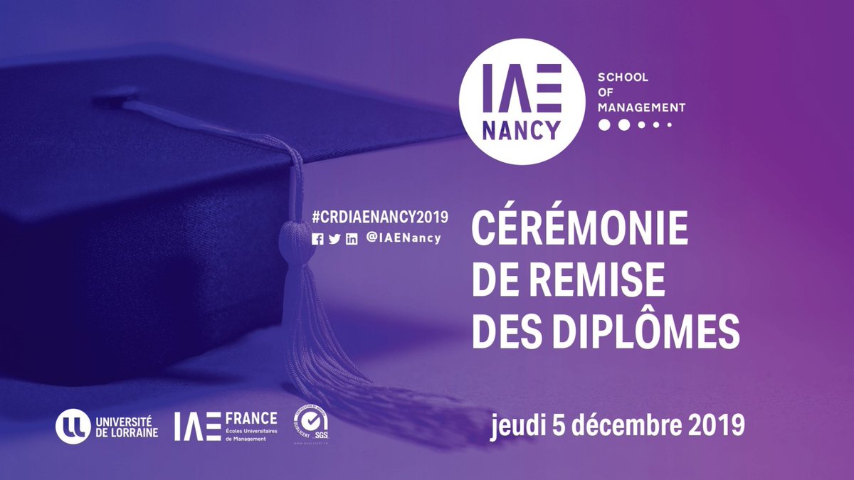 bourguignoncat's tweet photo. #EBRAEVENTS
Ce soir les étudiants de l'#IAE #Nancy reçoivent leur diplôme ! Felicitation à eux 👨🎓👩🎓 @Univ_Lorraine @IAENancy https://t.co/8lYi9pcPhj