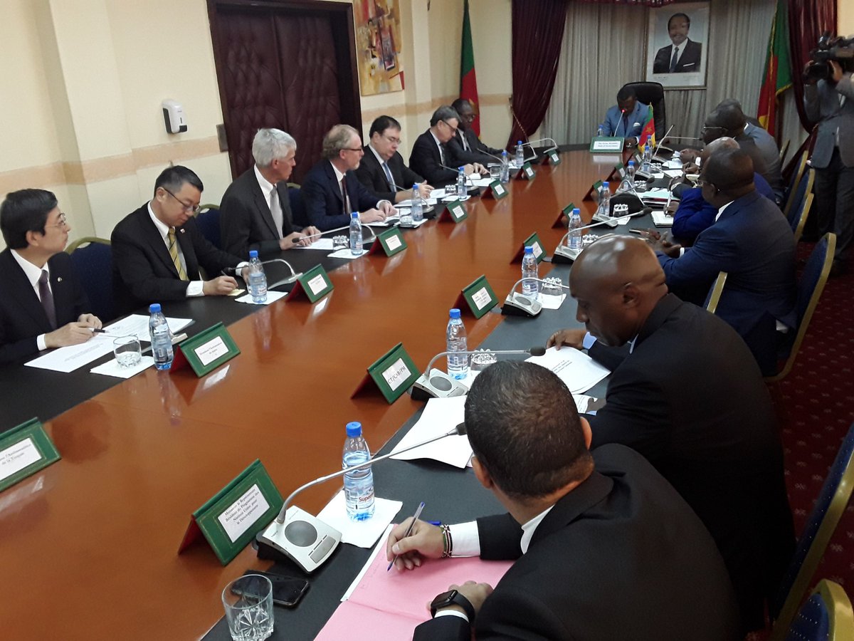 CameroonPm237's tweet photo. I chaired a meeting, today, with our partners to gather their concrete proposals for contributions to the funding of the Special Plan for the Reconstruction and Rehabilitation for the @NorthWestCMR and South-West Regions. About fifteen Diplomatic Mission Representatives present. https://t.co/ZwUdjMP5cf