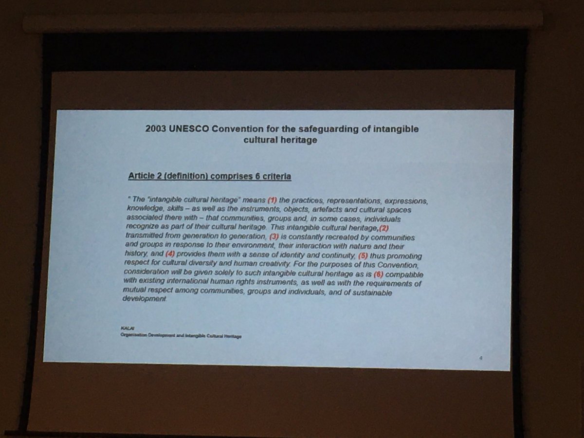 MacalisterFiona's tweet photo. Earlier Clara Arokiasamy President of @ICOMOSUK spoke on Intangible Heritage #IconAL @Conservators_uk UK is one of the few countries which has not ratified the 2003 UNESCO convention on the safeguarding intangible cultural heritage. Lobbying for ratification. https://t.co/CgG5kwOgJ5
