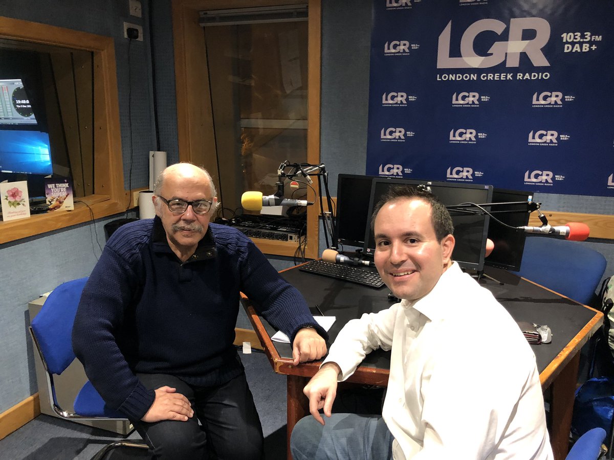 ChrisKaraolis's tweet photo. #Tonight wide ranging interview with @karviron on @LGR1033. Discussed Archbishop Gregorios funeral today &amp; upcoming #GeneralElection19. My message to community is simple: #GoToVote on Dec 12 &amp; as you think about who to vote for, consider what candidates have done for #Cyprus https://t.co/12V3qQT7oy