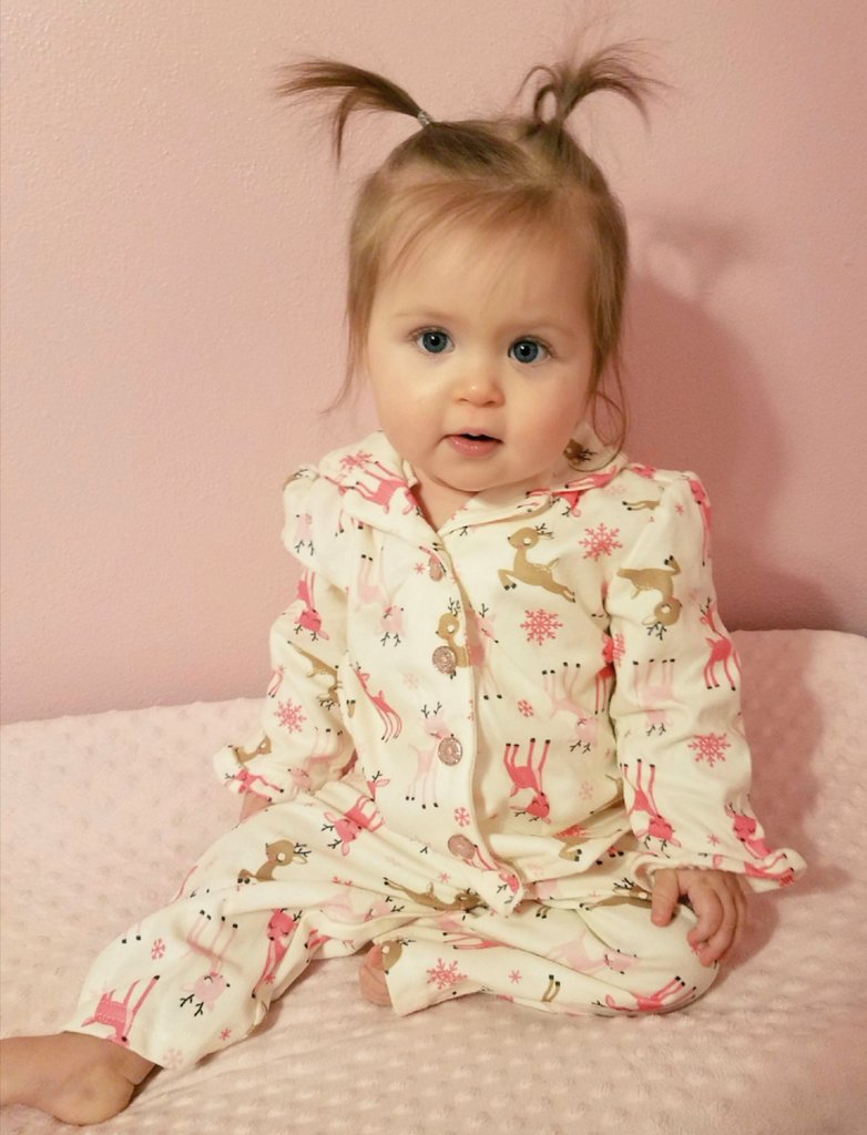 TanyaJaneMUA's tweet photo. My daughter is spamming my feed!  Lol. But look at how cute these pjs are from @Target ❤🤗  and look how cute she is in them!!!!😍 #Target #targetstyle #targetbaby https://t.co/a2kUr2vMiX