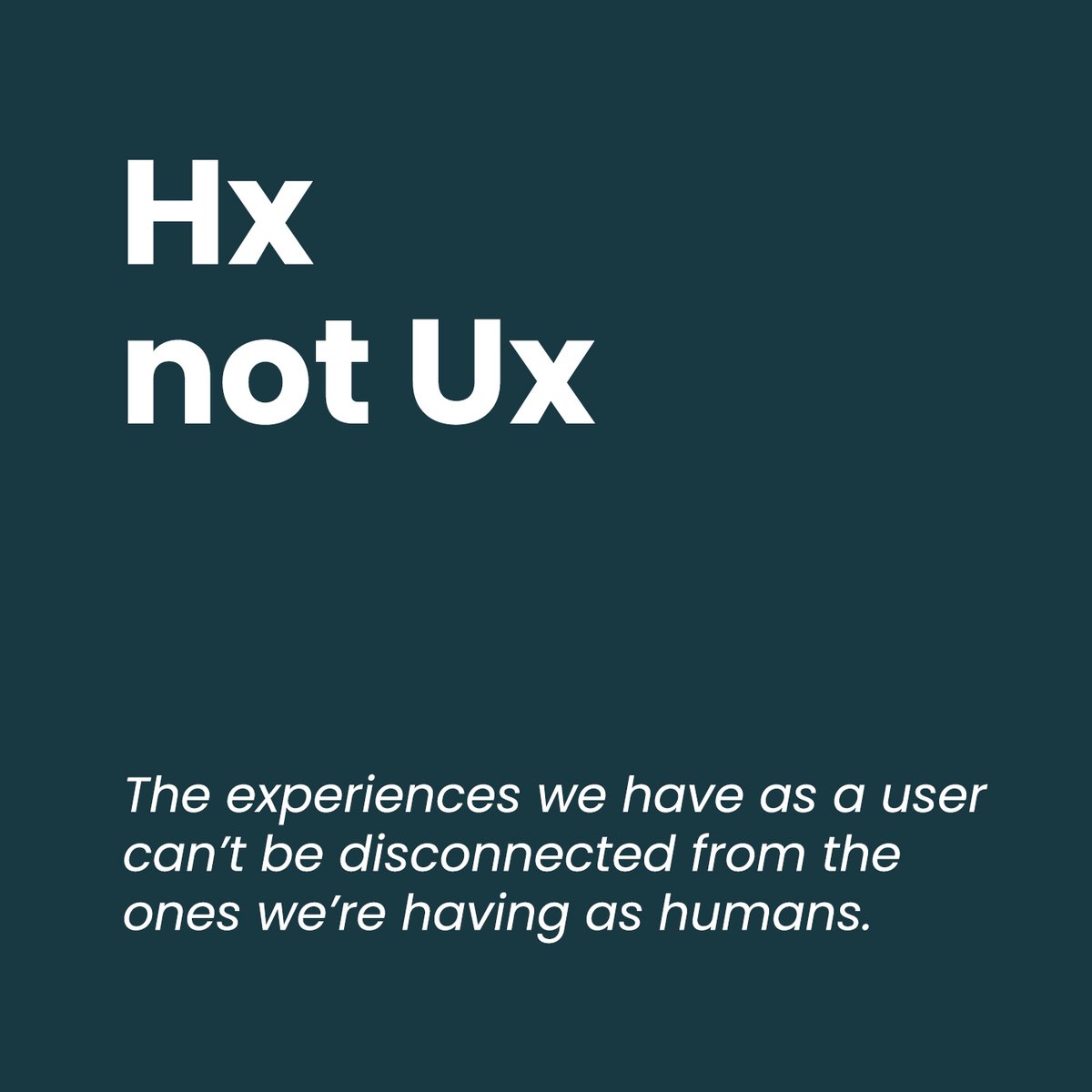 HumanElementLab's tweet photo. When was the last time that you identified as a ‘patient’,⁠
‘bank account holder’, or a ‘customer’ instead of just you?⁠
Wherever we go, we carry our whole selves with us.⁠

#design #designthinking #innovation #ux #hx #strategy https://t.co/AHnQFD2pzR
